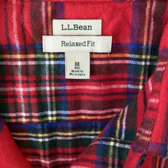 LL Bean Women's Scotch Plaid Flannel Shirt, Relaxed - Picture 6 of 6